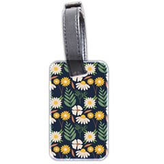 Flower Grey Pattern Floral Luggage Tag (two Sides)