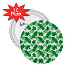 Tropical Leaf Pattern 2 25  Buttons (10 Pack) 