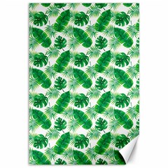 Tropical Leaf Pattern Canvas 12  X 18  by Dutashop