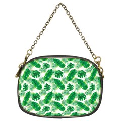 Tropical Leaf Pattern Chain Purse (two Sides)