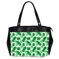 Tropical Leaf Pattern Oversize Office Handbag (2 Sides)