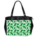 Tropical Leaf Pattern Oversize Office Handbag (2 Sides) Front