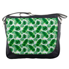 Tropical Leaf Pattern Messenger Bag