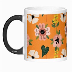 Flower Orange Pattern Floral Morph Mug