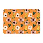 Flower Orange Pattern Floral Small Doormat 24 x16  Door Mat