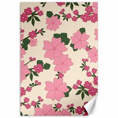 Floral Vintage Flowers Canvas 12  X 18 