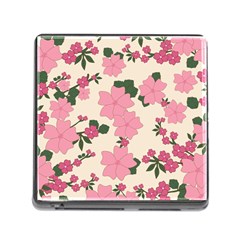 Floral Vintage Flowers Memory Card Reader (square 5 Slot)