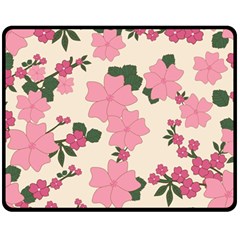 Floral Vintage Flowers Fleece Blanket (medium)