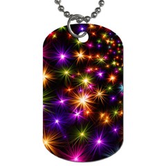 Star Colorful Christmas Abstract Dog Tag (one Side) by Dutashop