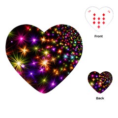 Star Colorful Christmas Abstract Playing Cards Single Design (heart)