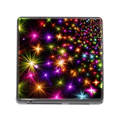 Star Colorful Christmas Abstract Memory Card Reader (square 5 Slot) by Dutashop