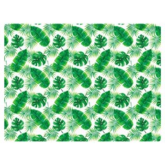 Tropical Leaf Pattern Two Sides Premium Plush Fleece Blanket (extra Small)