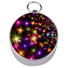 Star Colorful Christmas Abstract Silver Compasses