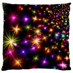 Star Colorful Christmas Abstract Large Premium Plush Fleece Cushion Case (One Side) Front