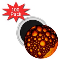 Bubbles Abstract Art Gold Golden 1 75  Magnets (100 Pack) 