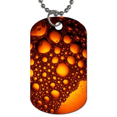 Bubbles Abstract Art Gold Golden Dog Tag (two Sides)