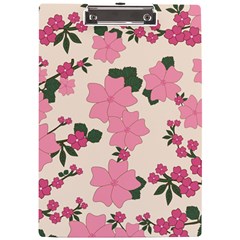 Floral Vintage Flowers A4 Acrylic Clipboard by Dutashop