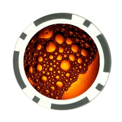 Bubbles Abstract Art Gold Golden Poker Chip Card Guard (10 Pack)