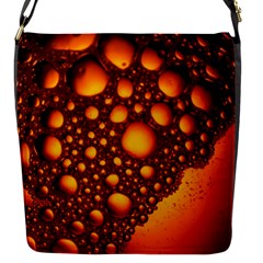 Bubbles Abstract Art Gold Golden Flap Closure Messenger Bag (s)