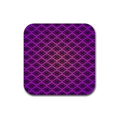 Pattern Texture Geometric Patterns Purple Rubber Coaster (square)