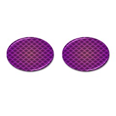 Pattern Texture Geometric Patterns Purple Cufflinks (oval)