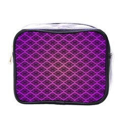 Pattern Texture Geometric Patterns Purple Mini Toiletries Bag (one Side)