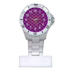 Pattern Texture Geometric Patterns Purple Plastic Nurses Watch