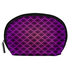Pattern Texture Geometric Patterns Purple Accessory Pouch (large)