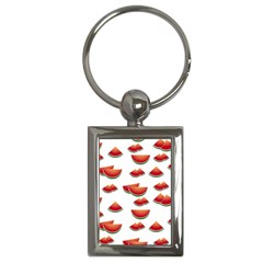 Summer Watermelon Pattern Key Chain (rectangle)