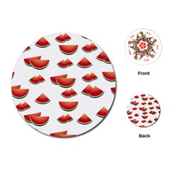 Summer Watermelon Pattern Playing Cards Single Design (round) by Dutashop