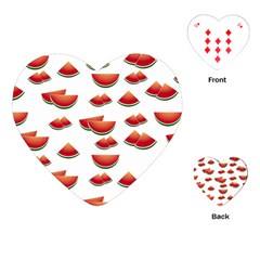 Summer Watermelon Pattern Playing Cards Single Design (heart) by Dutashop