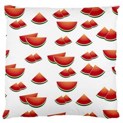 Summer Watermelon Pattern Large Premium Plush Fleece Cushion Case (two Sides)