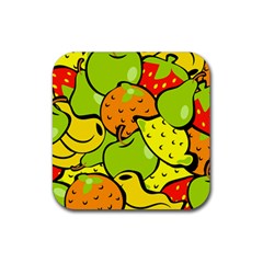 Fruit Food Wallpaper Rubber Coaster (square)