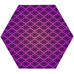 Pattern Texture Geometric Patterns Purple Wooden Puzzle Hexagon by Dutashop