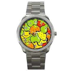 Fruit Food Wallpaper Sport Metal Watch