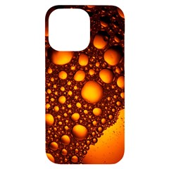 Bubbles Abstract Art Gold Golden Iphone 14 Pro Max Black Uv Print Case by Dutashop