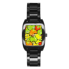 Fruit Food Wallpaper Stainless Steel Barrel Watch by Dutashop