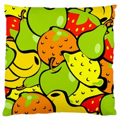 Fruit Food Wallpaper Large Premium Plush Fleece Cushion Case (two Sides)