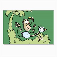 Ostrich Jungle Monkey Plants Postcards 5  x 7  (Pkg of 10)