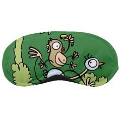 Ostrich Jungle Monkey Plants Sleep Mask