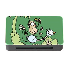 Ostrich Jungle Monkey Plants Memory Card Reader With Cf by Bajindul