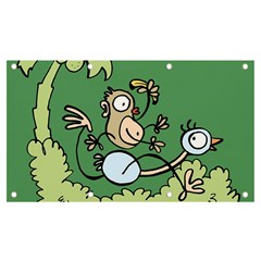 Ostrich Jungle Monkey Plants Banner and Sign 7  x 4 