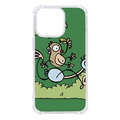 Ostrich Jungle Monkey Plants iPhone 13 Pro TPU UV Print Case