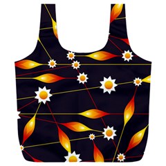 Flower Buds Floral Background Full Print Recycle Bag (xxxl)