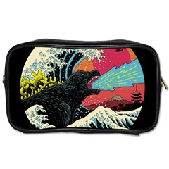 Retro Wave Kaiju Godzilla Japanese Pop Art Style Toiletries Bag (one Side) by Modalart