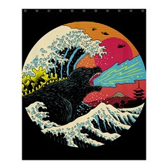 Retro Wave Kaiju Godzilla Japanese Pop Art Style Shower Curtain 60  X 72  (medium)  by Modalart