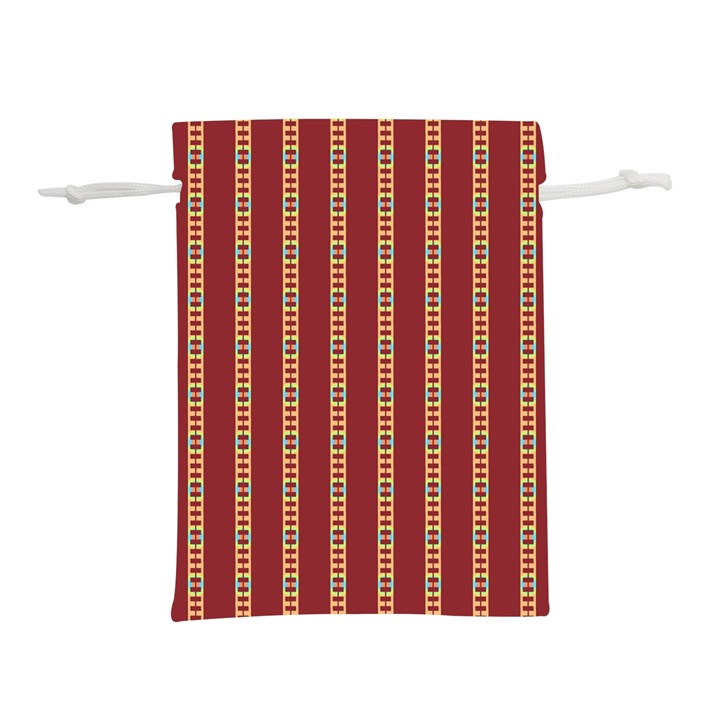 Pattern Background Red Stripes Lightweight Drawstring Pouch (S)