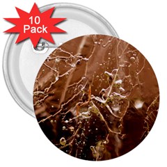 Ice Iced Structure Frozen Frost 3  Buttons (10 Pack)  by Amaryn4rt
