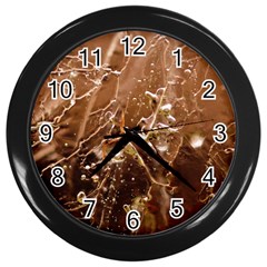 Ice Iced Structure Frozen Frost Wall Clock (Black)