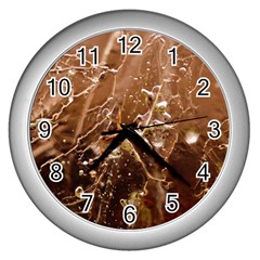 Ice Iced Structure Frozen Frost Wall Clock (Silver)